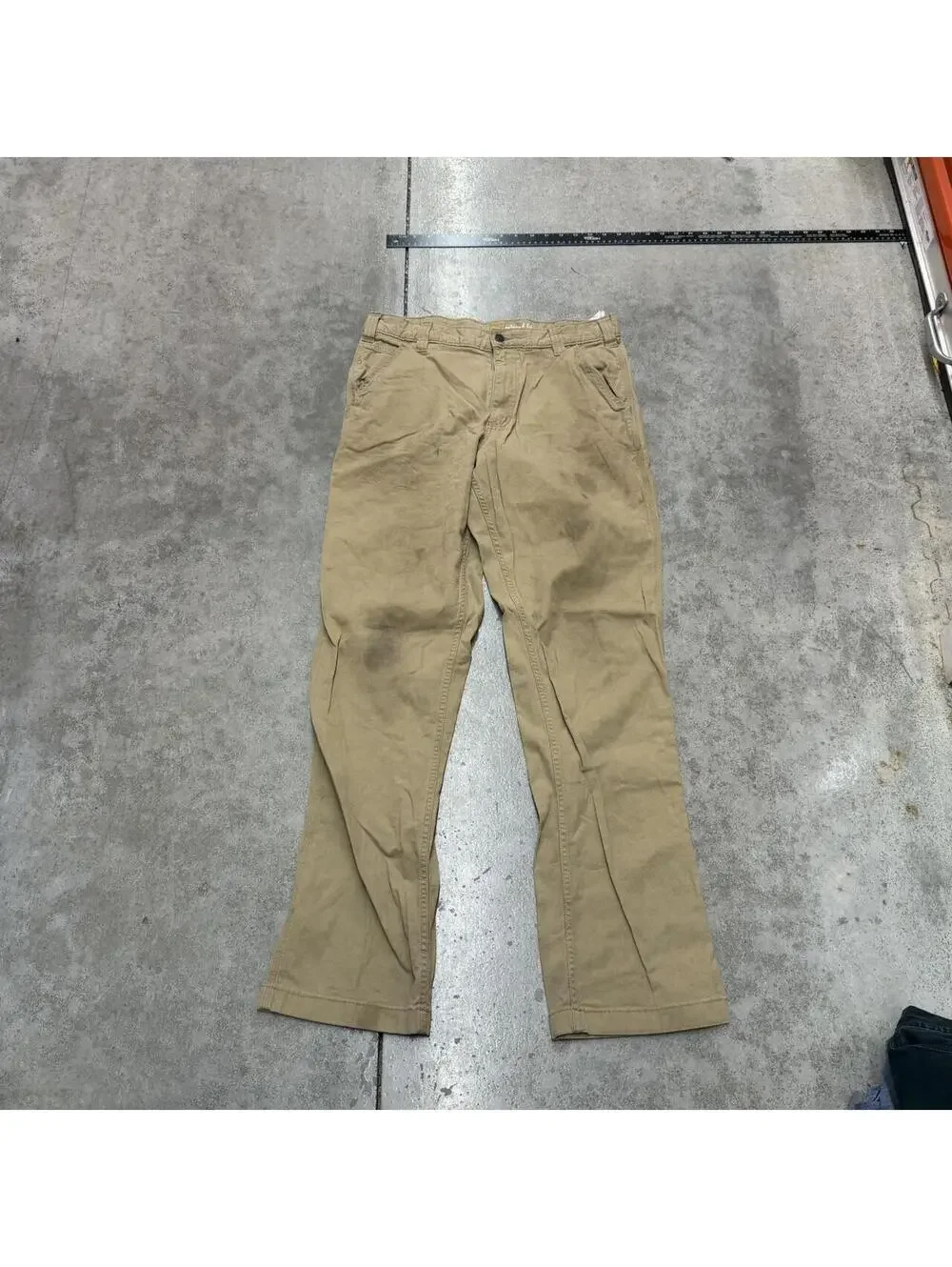 vintage carhartt beige relaxed baggy fit cargo pants size 34 x 36